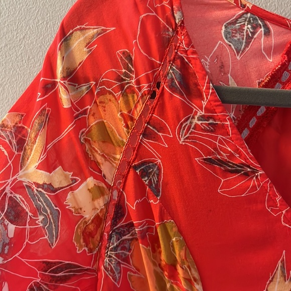 Free People red/orange Boho Dress (Size 4) - Picture 4 of 7